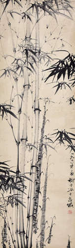 柳子谷 竹有清风 纸本立轴