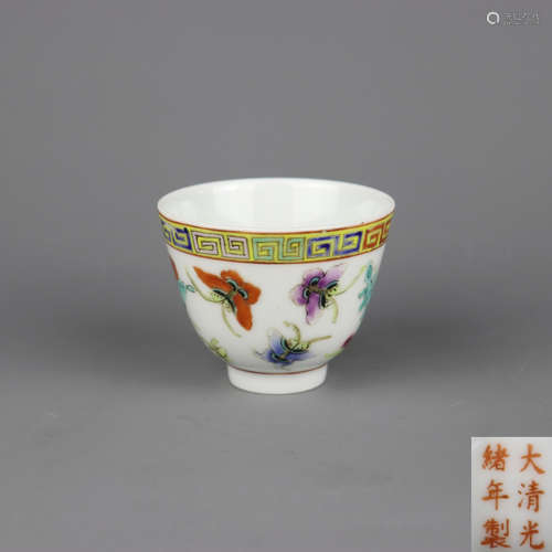 A Chinese Famille-Rose Porcelain Cup