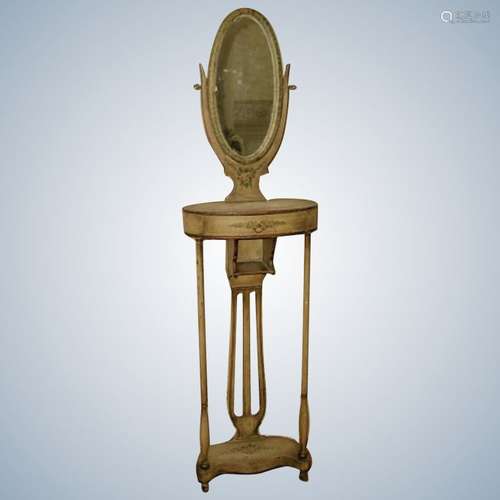 Rare French Vanity C.1785-1820 With Mirror