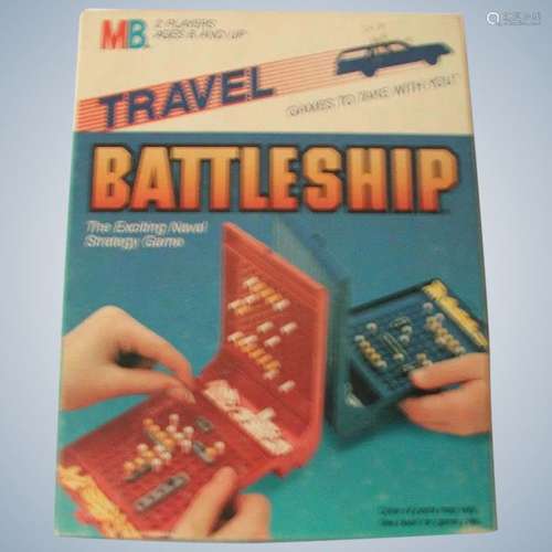 C.1986 Travel Battleship Game Milton Bradley