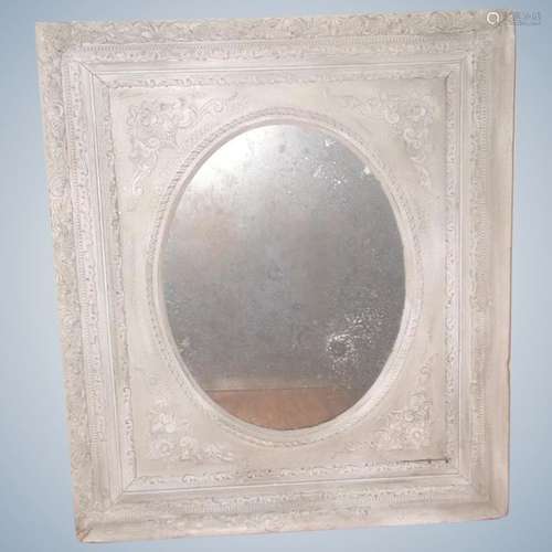 Carved Painted Mirror Original Mottled Mirror 19th Century