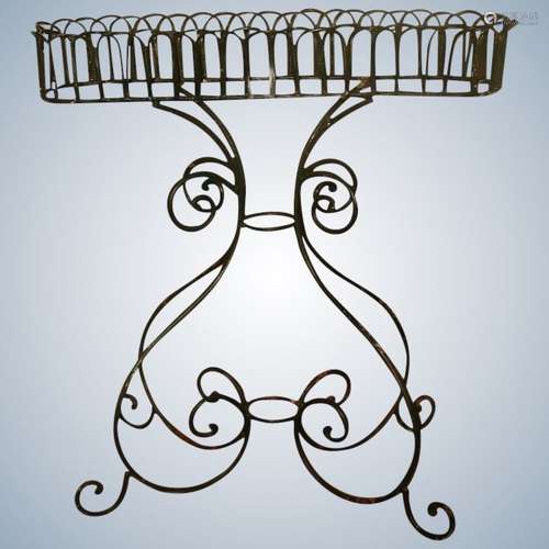 Decorative Wrought Iron Planter Large Early 1900's