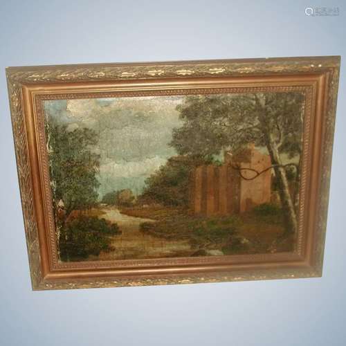 English Oil Painting Framed 19th Century