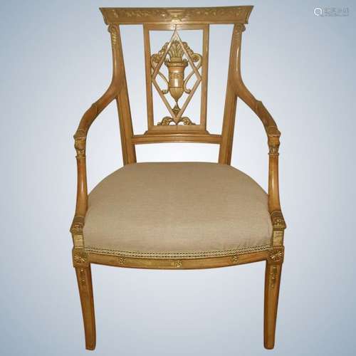 Italian Carved Occasional Chair Early 1900's