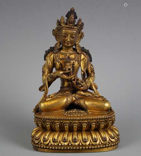 A Gilt Bronze Figure Of GuanYin