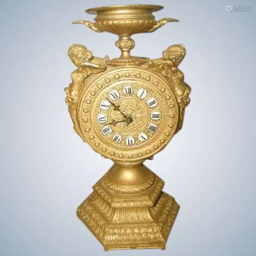 Cherub Gilt Clock Mayer 8 Day C.1890-1900