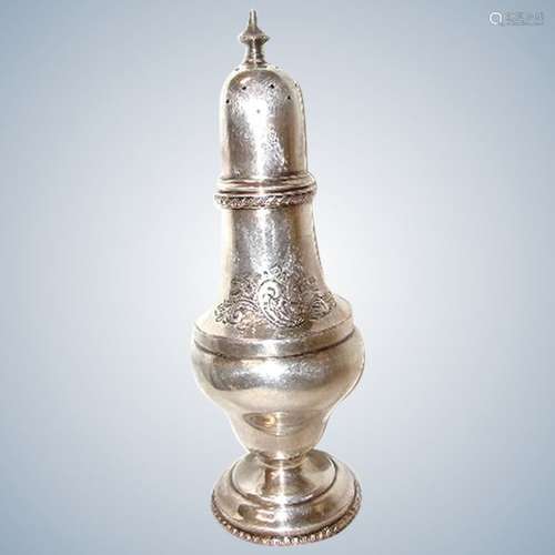 19th C English Silver Plated Sugar Shaker