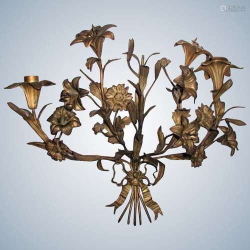 Bronze French Sconce Early 1900's Excellent Condition