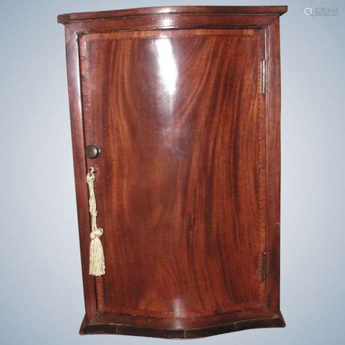 Hand Crafted 19th C English Mahogany Apprentice Piece Cabinet