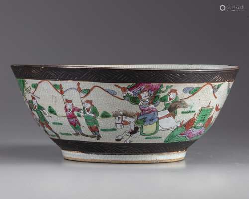 A large Chinese famille rose bowl