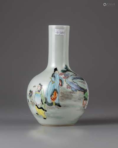 A Chinese famille rose bottle-vase