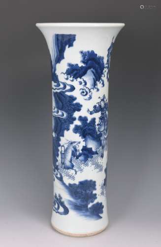Blue And White Porcelain Flower Vase
