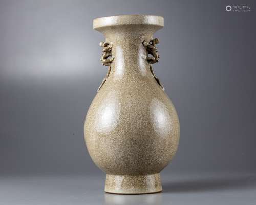 A Chinese crackle glazed vase