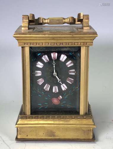 Gilt And Enamel Bronze Clock