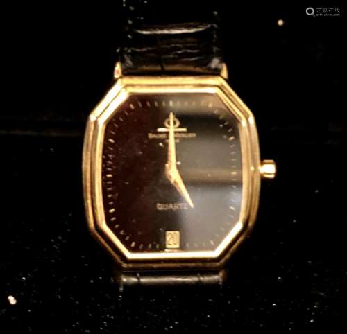 18k With Black Face Baume Mercier Mens Watch