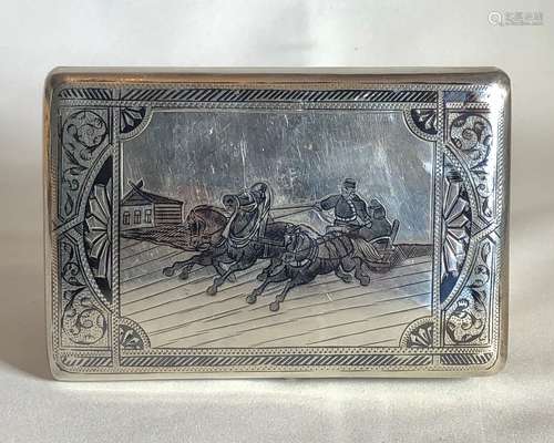 Silver Cigarette Case With Mark