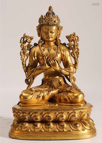 Gilt Bronze Figure Of GuanYin