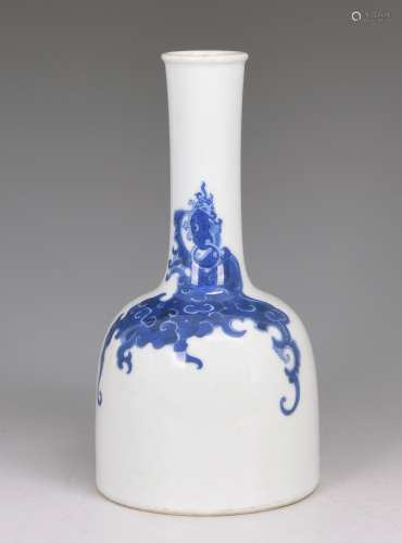 Blue And White Porcelain Vase, Kangxi Mark