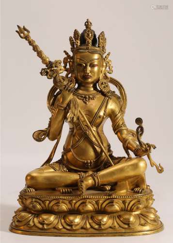 Gilt Bronze Figure Of Amoghasiddhi Buddha
