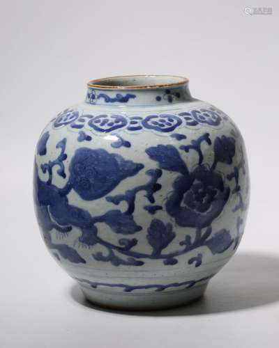 Blue And White Porcelain Ginger Jar