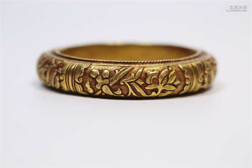 Gilt Bronze Bangle Bracelet