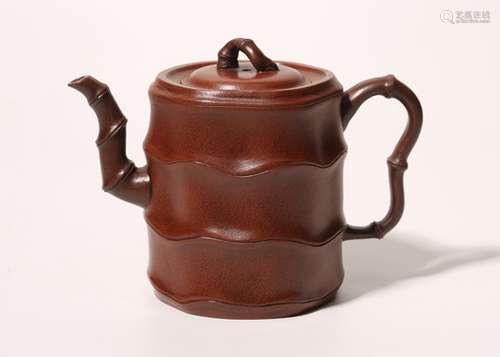 Zisha Tea Pot Signed By Jiang Rong