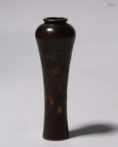 Bronze Gold Splash Vase