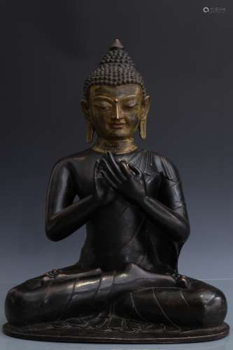 Gilt Bronze Figure Of Dipamkara Buddha