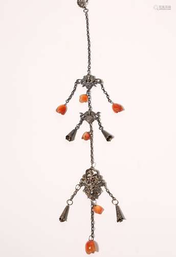 Silver And Agate Robe Ornament