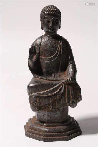 Tang Bronze Figure Of Shakyamuni Buddha