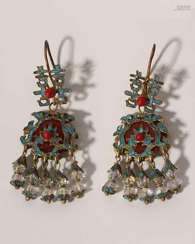 Pair Of Kingfisher And Silver Earrings