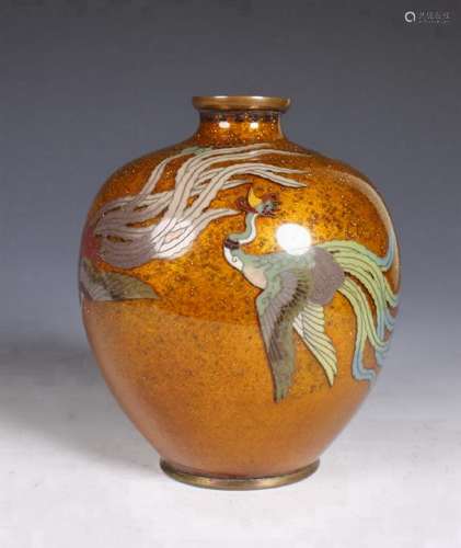 Japanese Cloisonne Globular Vase, Meiji Period