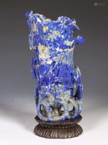 19th C. Lapis Lazuli Cabbage Vessel