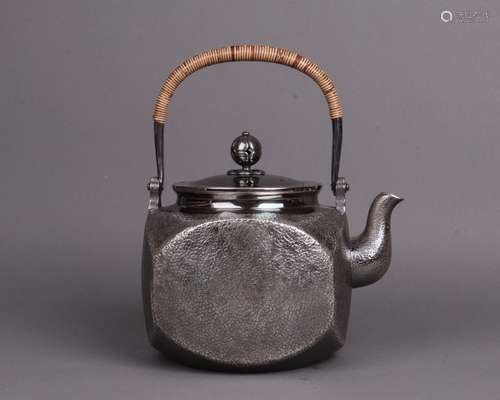 Japanese Silver Tea Pot With Mark