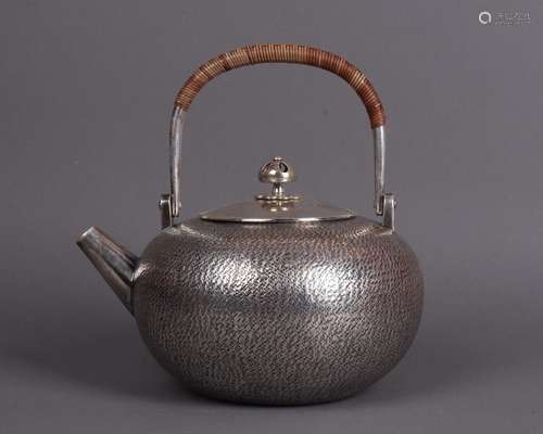 Japanese Silver Tea Pot With Mark