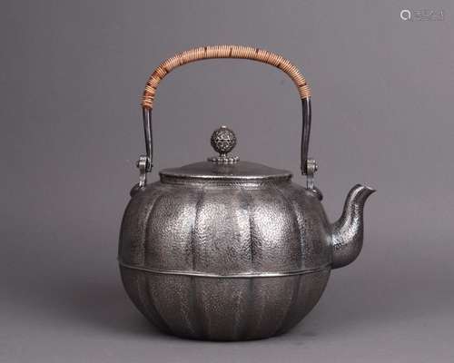 Japanese Silver Tea Pot With Mark