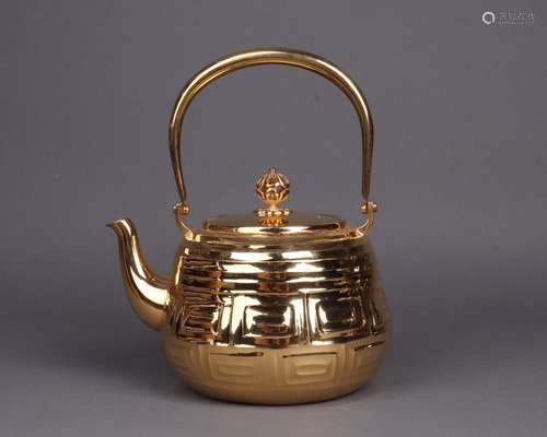 Japanese Silver Tea Pot With Mark