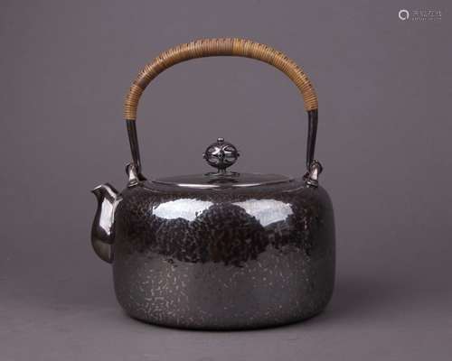 Japanese Silver Tea Pot With Mark