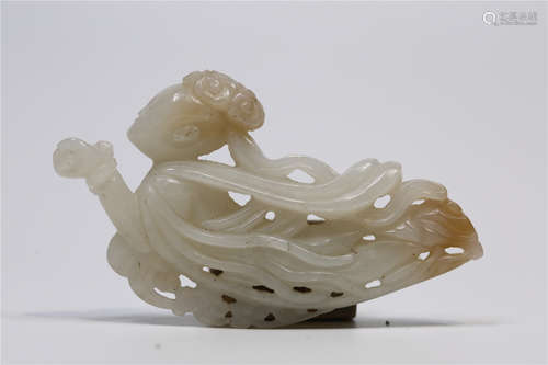 Carved Jade Robed Figure