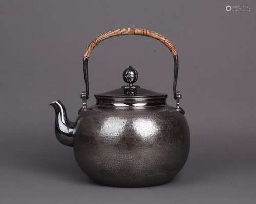 Japanese Silver Tea Pot With Mark