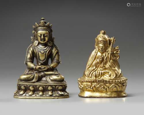 Two small Tibetan bronze figures