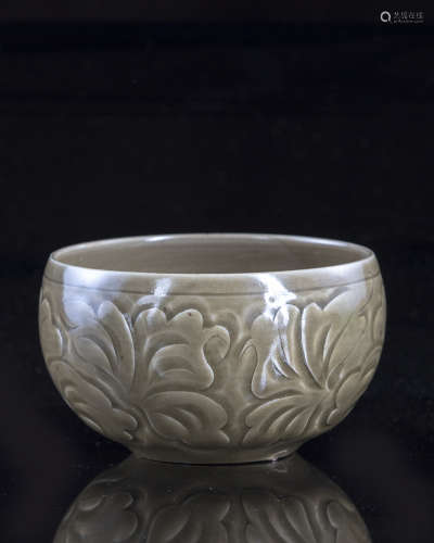 A Chinese Yaozhou-style celadon glazed bowl