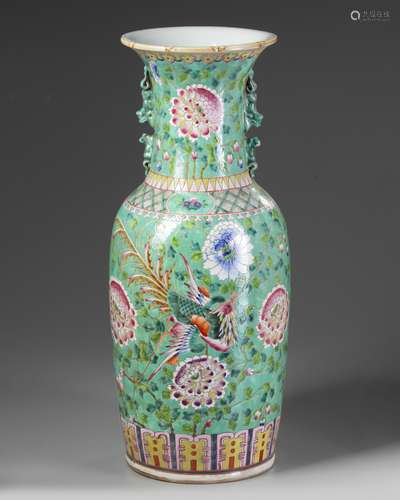 A Chinese famille rose ‘phoenix’ vase