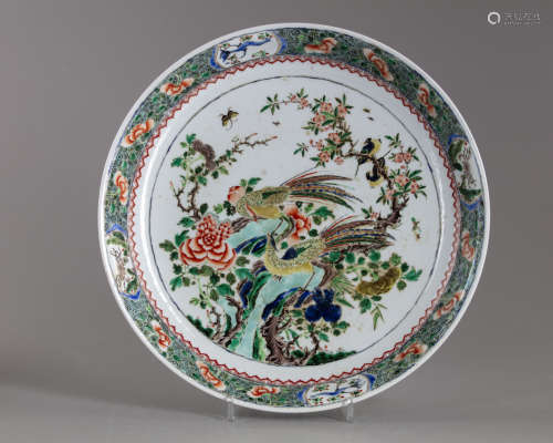A Chinese famille verte ‘pheasant’ charger