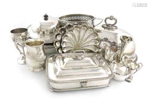 Λ A mixed lot, comprising silver items: a mug, by …