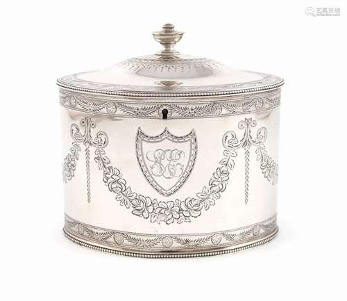 A George III silver tea caddy, by John Harris, Lon…