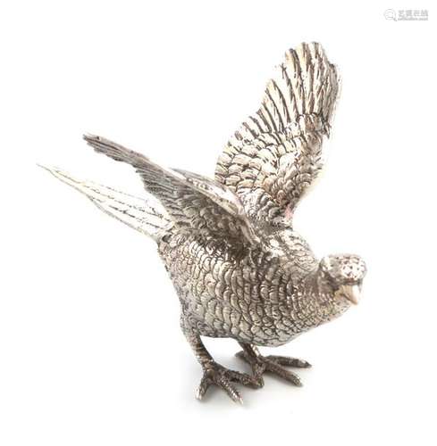 A silver model of a pheasant, by E. Barnard and So…