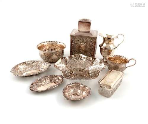 A mixed lot, comprising silver items: a Victorian …