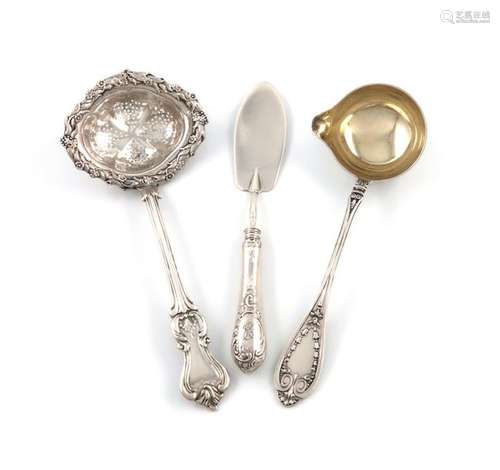 A 19th century Russian silver sifting spoon, by G.…