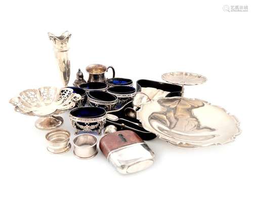 A mixed lot of silver items, various dates and mak…